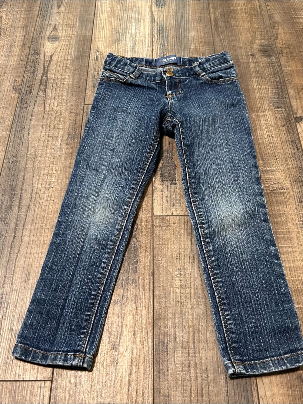 Old Navy Girls Skinny Blue Denim‎ Jeans 5 Regular Adjustable Stretch